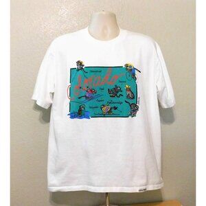 Crazy Shirts Kliban Cats Colorado Graphic Tee Large White Vintage Single Stitch